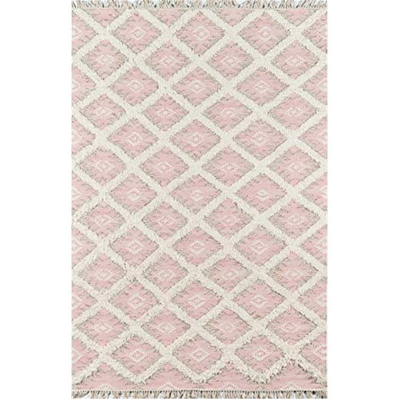 Momeni Harper Hand Made Wool Pink Area Rug 5' X 7'
