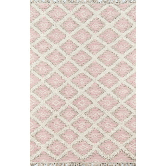 Momeni Harper Hand Made Wool Pink Area Rug 7'6" X 9'6"