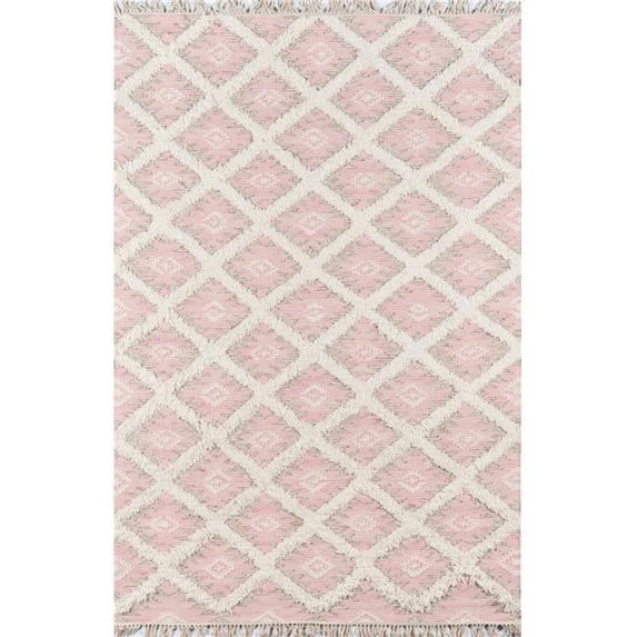 Momeni Harper Wool Hand Hooked Pink Area Rug 8'10" X 11'10"