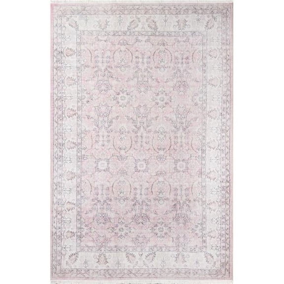 Momeni Helena Polyester and Cotton Trditional Area Rug Pink 2'6" X 8' Runner 8' Runner Indoor,Runner Rectangle,Runner