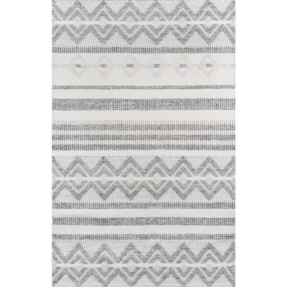 Handmade Tufted Gray Diamond Synthetic Area Rug 8'x10'