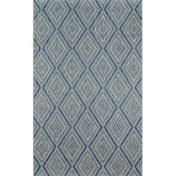 Momeni Indoor/Outdoor Geometric Contemporary Area Rugs, Blue