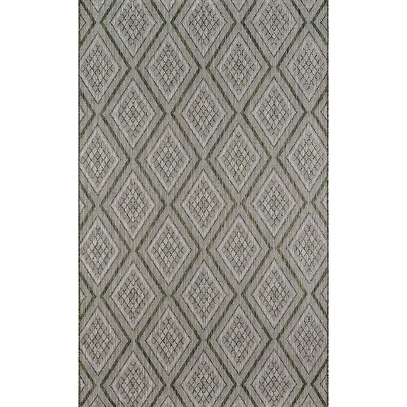 Madcap Cottage LAKEPLAK-1GRN2776 Lake Palace Rajastan Weekend Area, Indoor Outdoor Rug, 2'7" X 7'6" Runner, Green