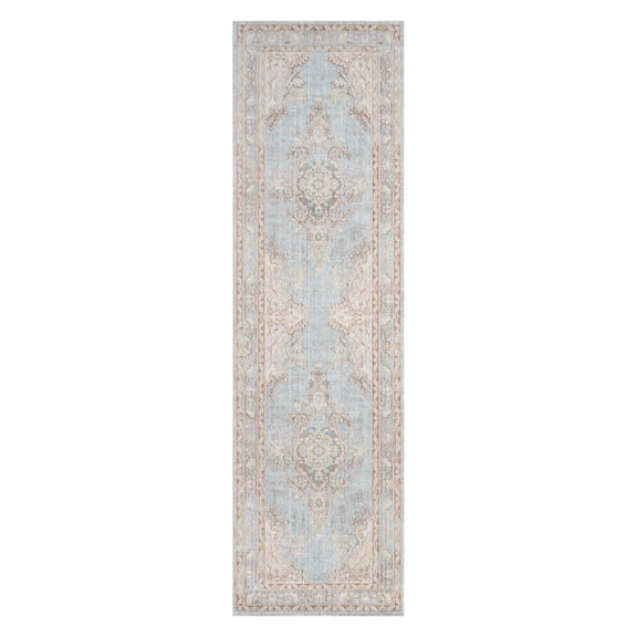 Isabella Machine Made Blue Area Rugs