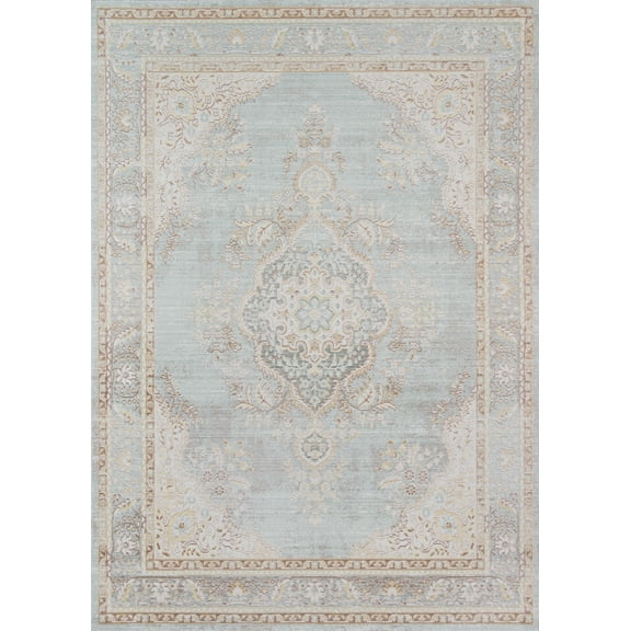 Momeni Isabella Polyester Machine Made Blue Area Rug 2' X 3'