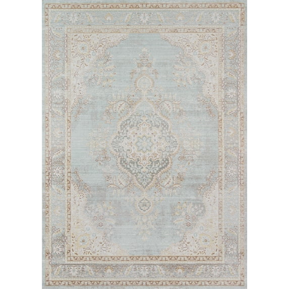 Momeni Isabella Polyester Machine Made Blue Area Rug 2' X 3'