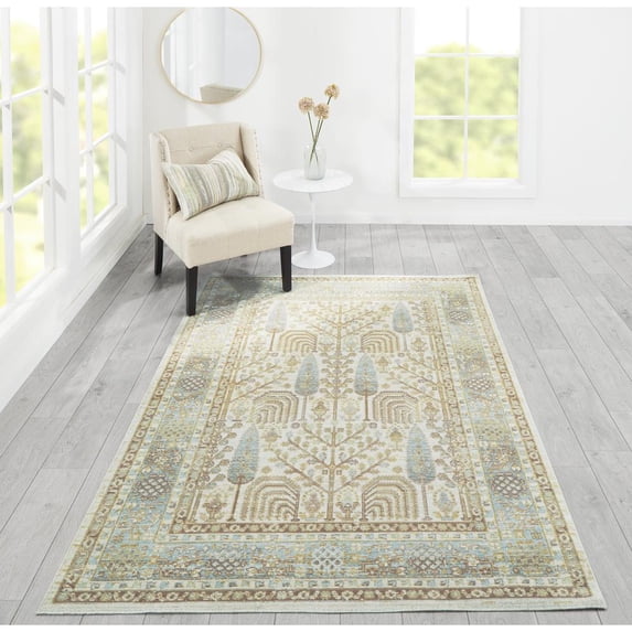 Momeni Isabella Traditional Polyester Ivory Area Rug 2'7" X 8' Runner