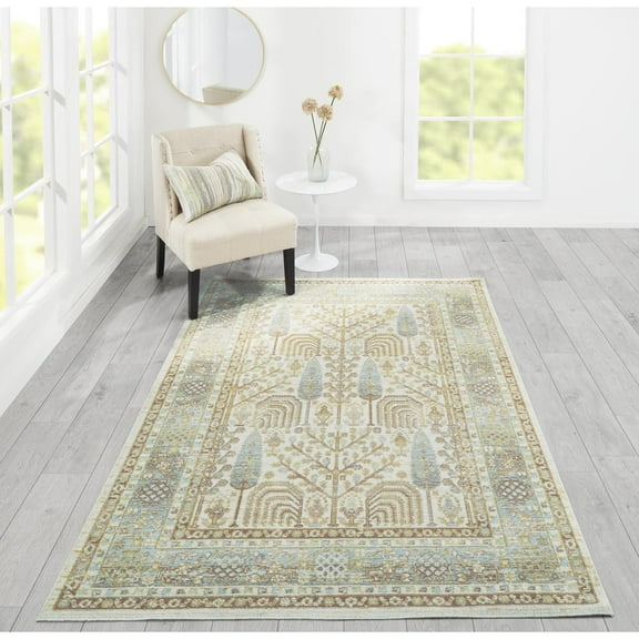 Momeni Traditional Runner Area Rug, Ivory, 2'3" X 8' Runner