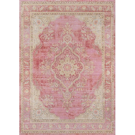 Momeni Isabella Oriental and Overdyed Traditional Area Rugs, Pink