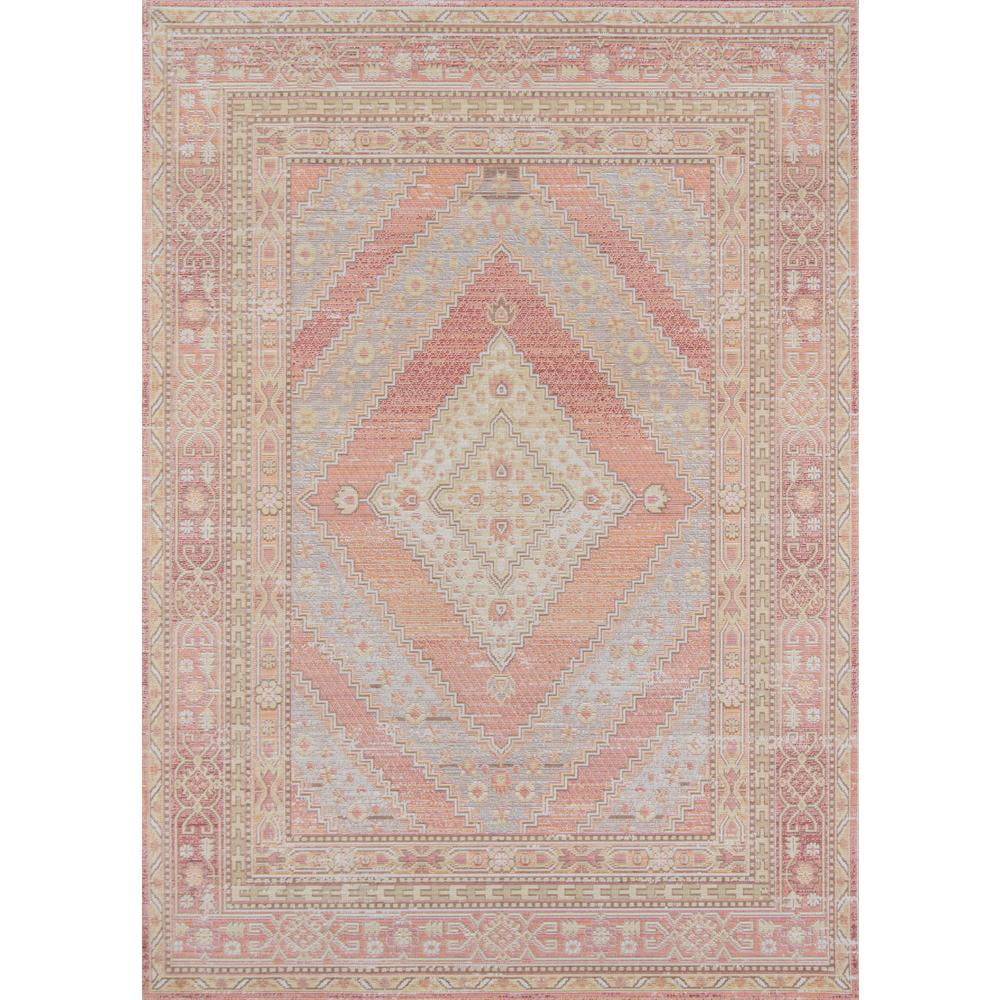 Elegant Pastel Pink Braided Synthetic Rectangular Rug
