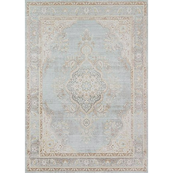 Momeni Isabella Polyester Machine Made Blue Area Rug 5'3" X 7'3"