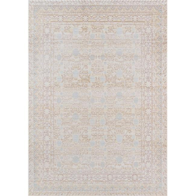 Modern Elegance Braided Blue Synthetic Rectangular Rug 5'3" x 7'3"