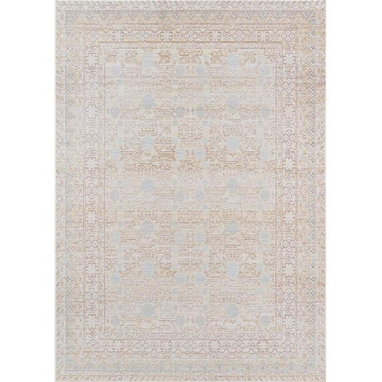 Modern Elegance Braided Blue Synthetic Rectangular Rug 5'3" x 7'3"