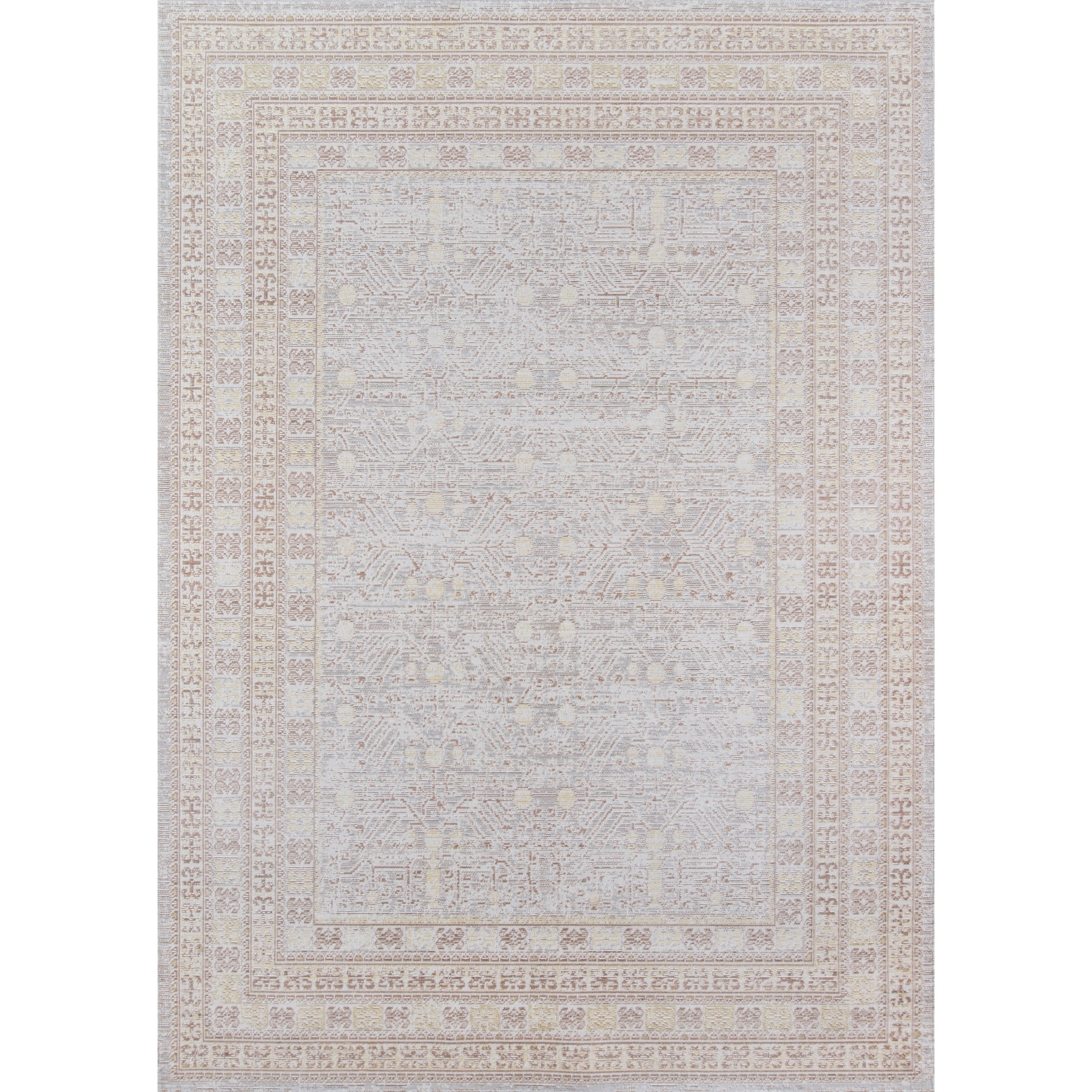 Gray Rectangular Braided Synthetic Stain-Resistant Area Rug