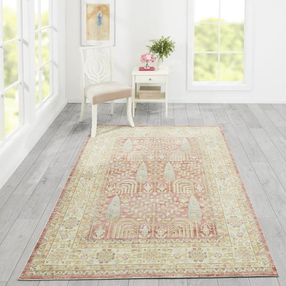 Momeni Isabella Traditional Polyester Pink Area Rug 7'10" X 10'6"