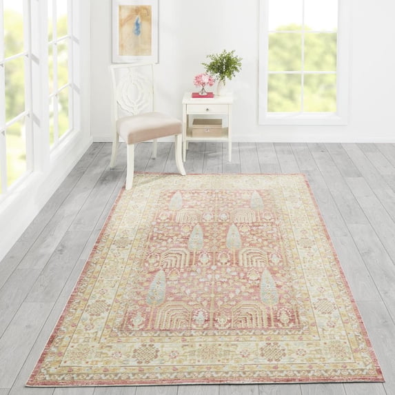 Momeni Isabella Traditional Polyester Pink Area Rug 7'10" X 10'6"