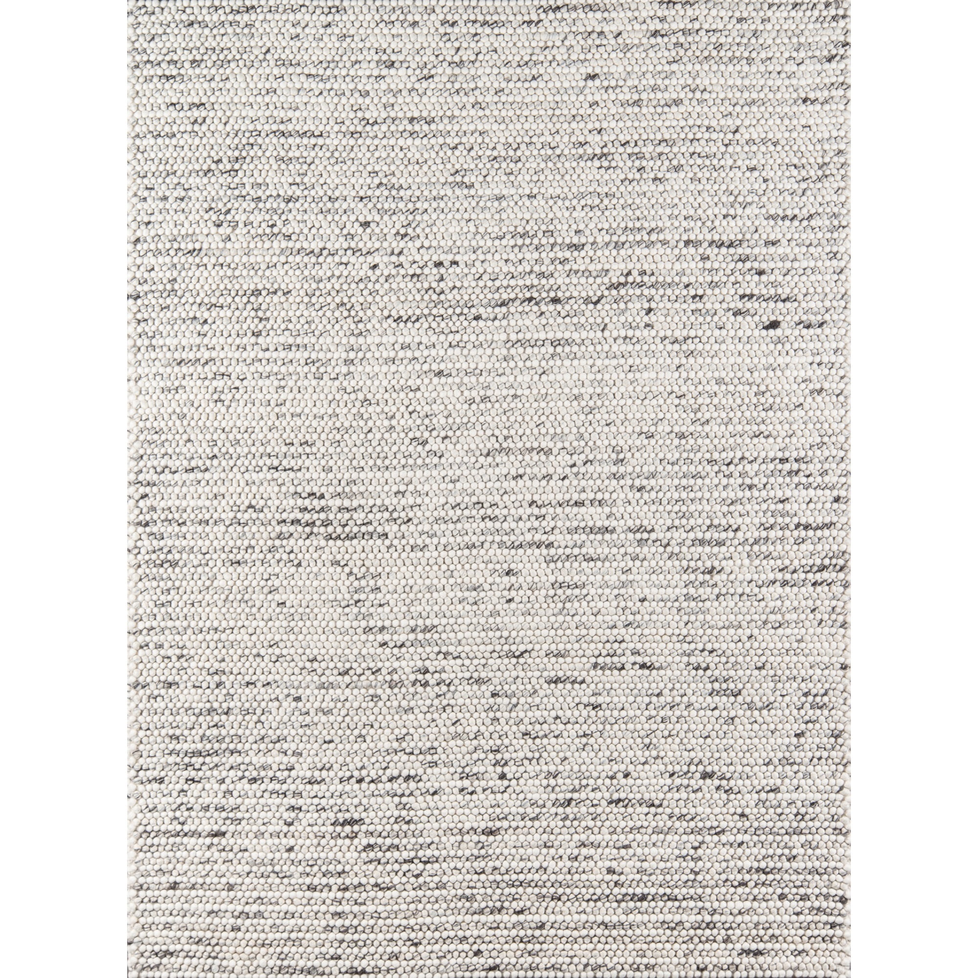 Ivory and Blue Hand-Tufted Wool and Viscose Rug, 3' x 5'