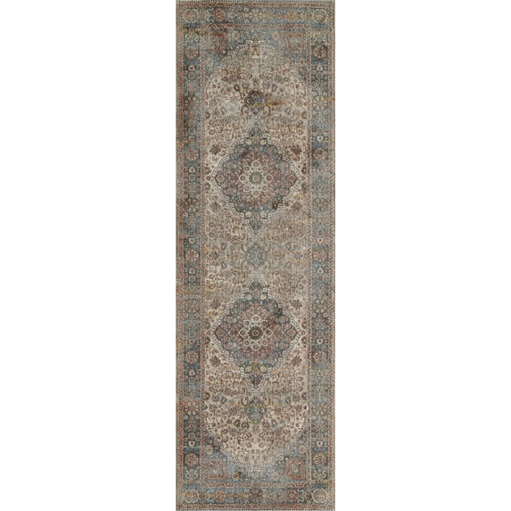 Momeni Izmir Polyester Medallion Multi Area Rug 2'6" X 8' Runner