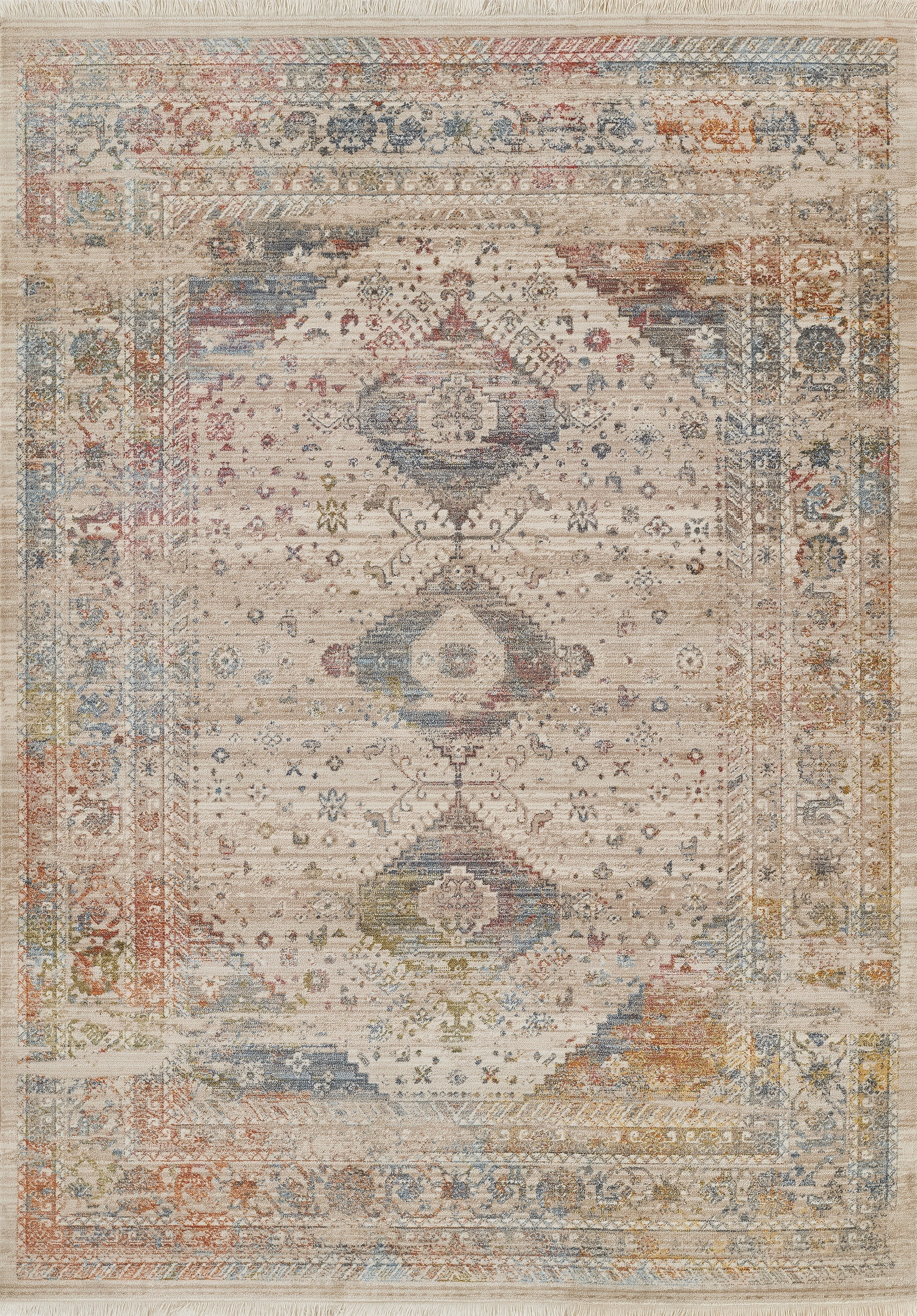 Izmir Multicolor Wool and Synthetic 2' x 3' Accent Rug