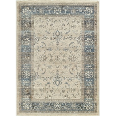 Momeni Izmir Polyester Traditional Blue Area Rug 2' X 3'