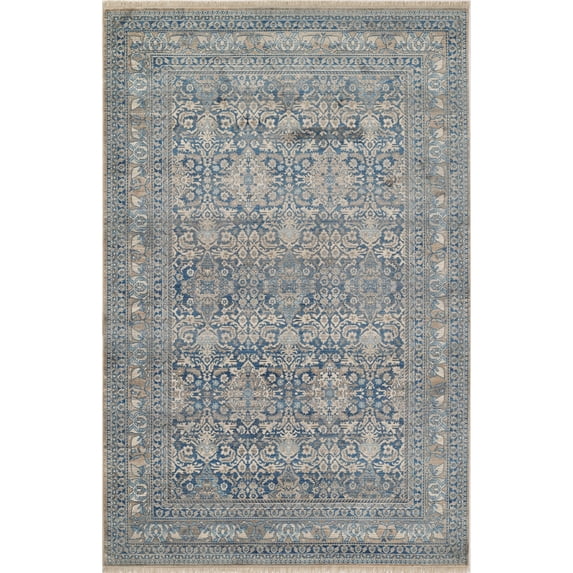 Momeni Izmir Polyester with Cotton Backing Area Rug, Blue, 9' X 12'