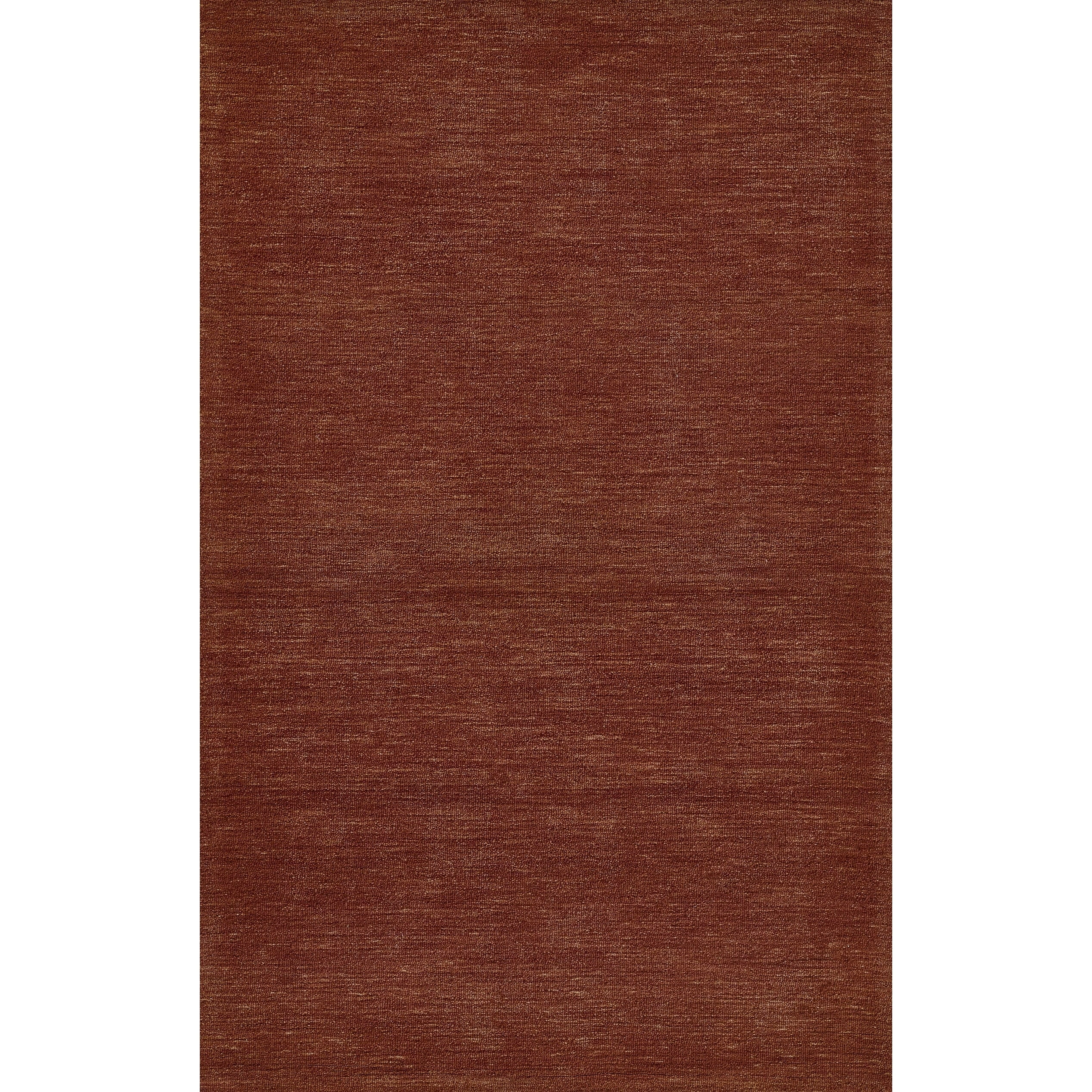 Rust Hand-Tufted Wool Area Rug with Cotton Backing, 5' x 8'