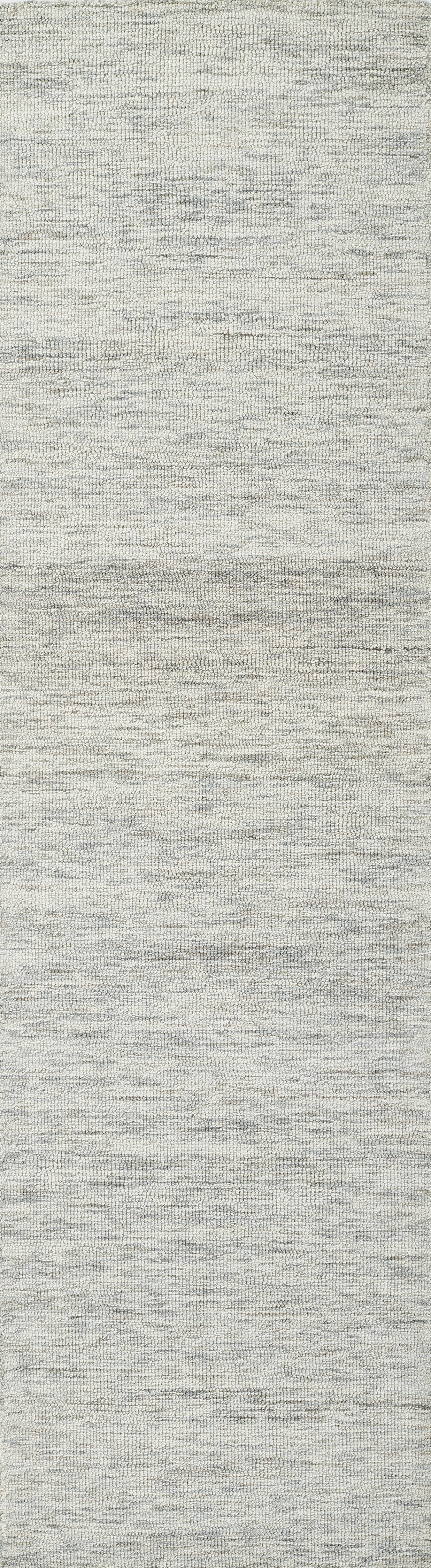 Light Grey Hand-Tufted Wool Runner Rug 2'3" x 8'