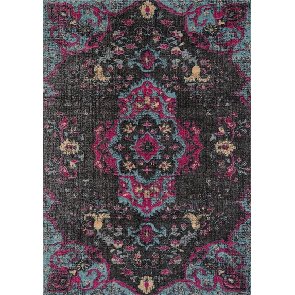 Momeni Jewel Oriental and Overdyed Traditional Area Rugs, Blue