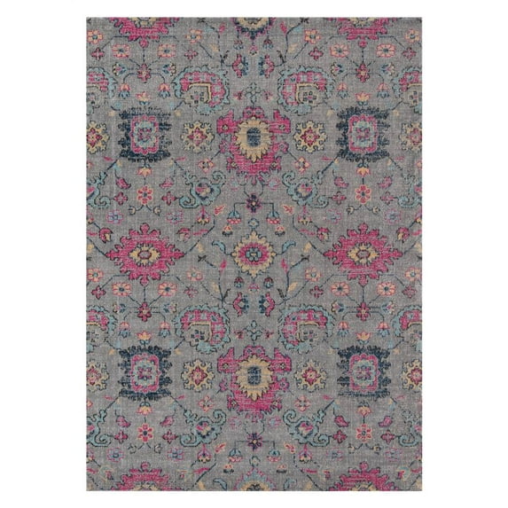 Momeni Jewel Polypropylene Machine Made Grey Area Rug 2' X 3'
