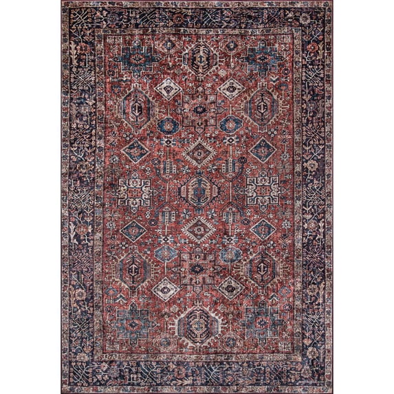 Momeni Karachi Polyester Rust Area Rug 5' X 8'