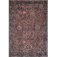 thumbnail image 1 of Momeni  Karachi Bordered Oriental Red and Blue Polyester Area Rug 8' X 10' 8' x 10' Indoor,Accent Rectangle, 1 of 6