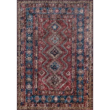 Momeni  Burgundy Karachi Rugs in Rectangle Shape - Big 8' x 10' 8' x 10' Indoor,Accent Rectangle