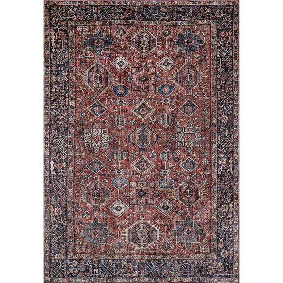 Momeni Karachi Polyester Rust Area Rug 2' X 3'