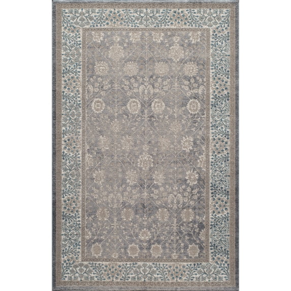 Kerman Area Rug, Silver, 9'3" X 12'6"