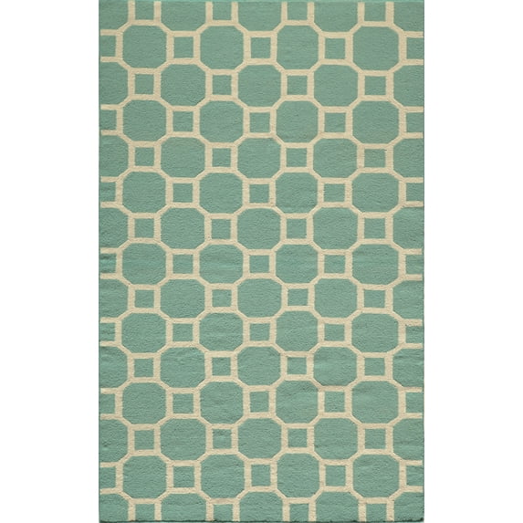 Momeni Laguna Wool Geometric & Abstract Modern Area Rugs, Green