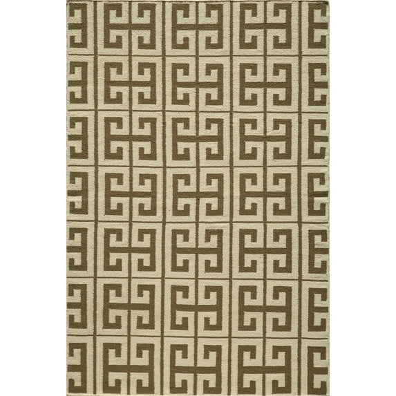 Momeni Laguna Wool Hand Woven Taupe Area Rug 5' X 8'