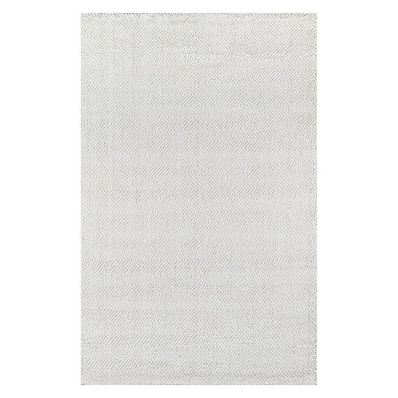 Erin Gates by Momeni Ledgebrook Washington Ivory Hand Woven Wool Area Rug 7'9" X 9'9"