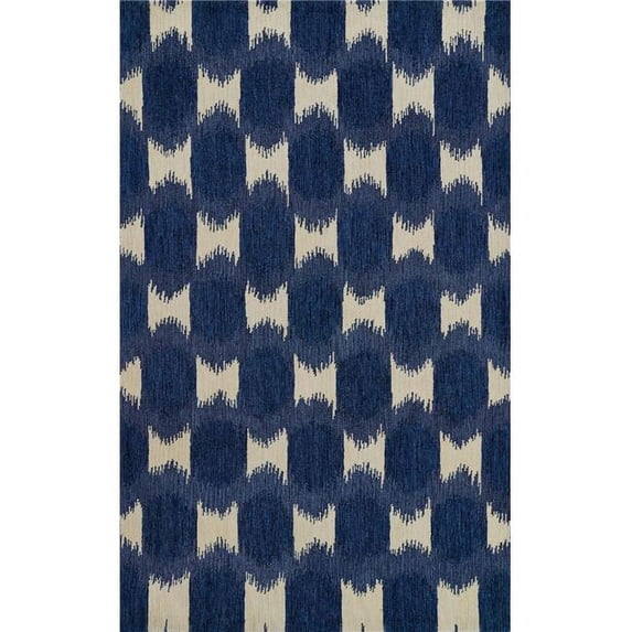 Momeni LEIDELEI-1NVY3656 3 ft. 6 in. x 5 ft. 6 in. Leiden Rectangle Area Rug, Navy