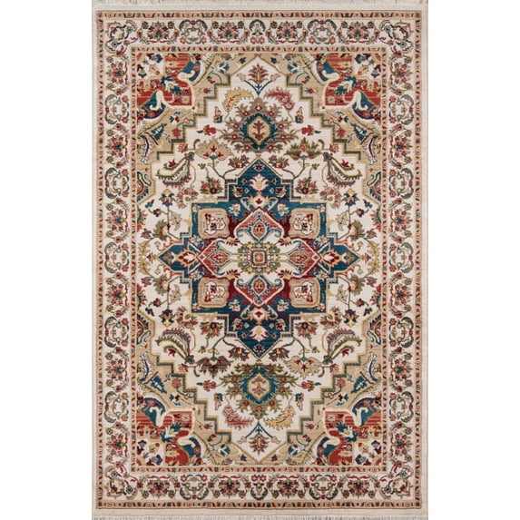 Momeni Lenox Polypropylene Machine Made Ivory Area Rug 2' X 3'