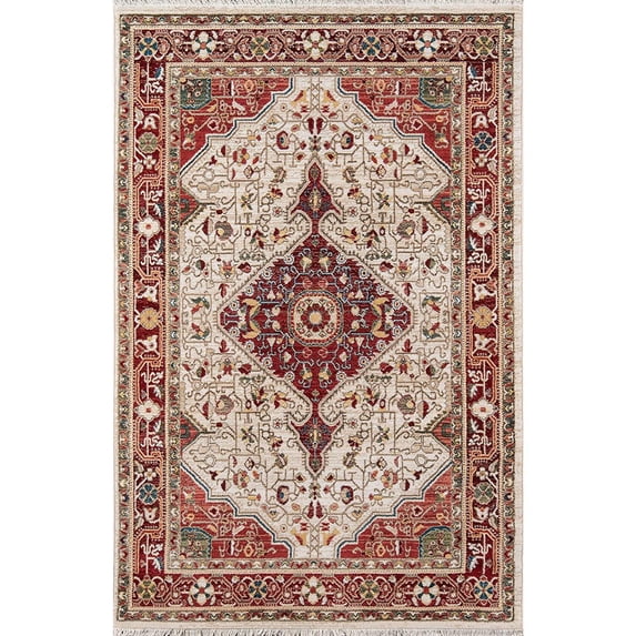 Momeni Lenox Traditional Medallion Area Rug 5' x 7'5" 5' x 8' Indoor Rectangle Traditional