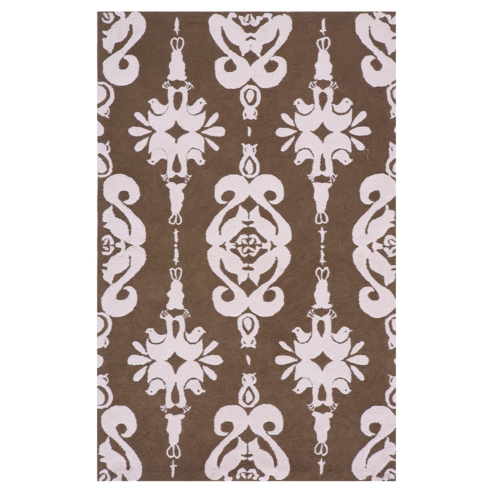 Lil Rug Momeni Lil Mo Classic Baby Damask Cotton Hand Hooked Soft Pink Area Rug ...