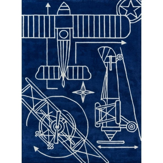 Momeni Lil Mo Hipster Blueprint Area Rug
