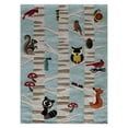 thumbnail image 1 of Momeni Lil Mo Whimsy Forest Woodland Modern Area Rugs, Blue/Gray , 120" x 96", 1 of 3