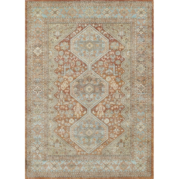 Momeni Lillihan Medallion Copper Area Rug 2'7" X 8' Runner