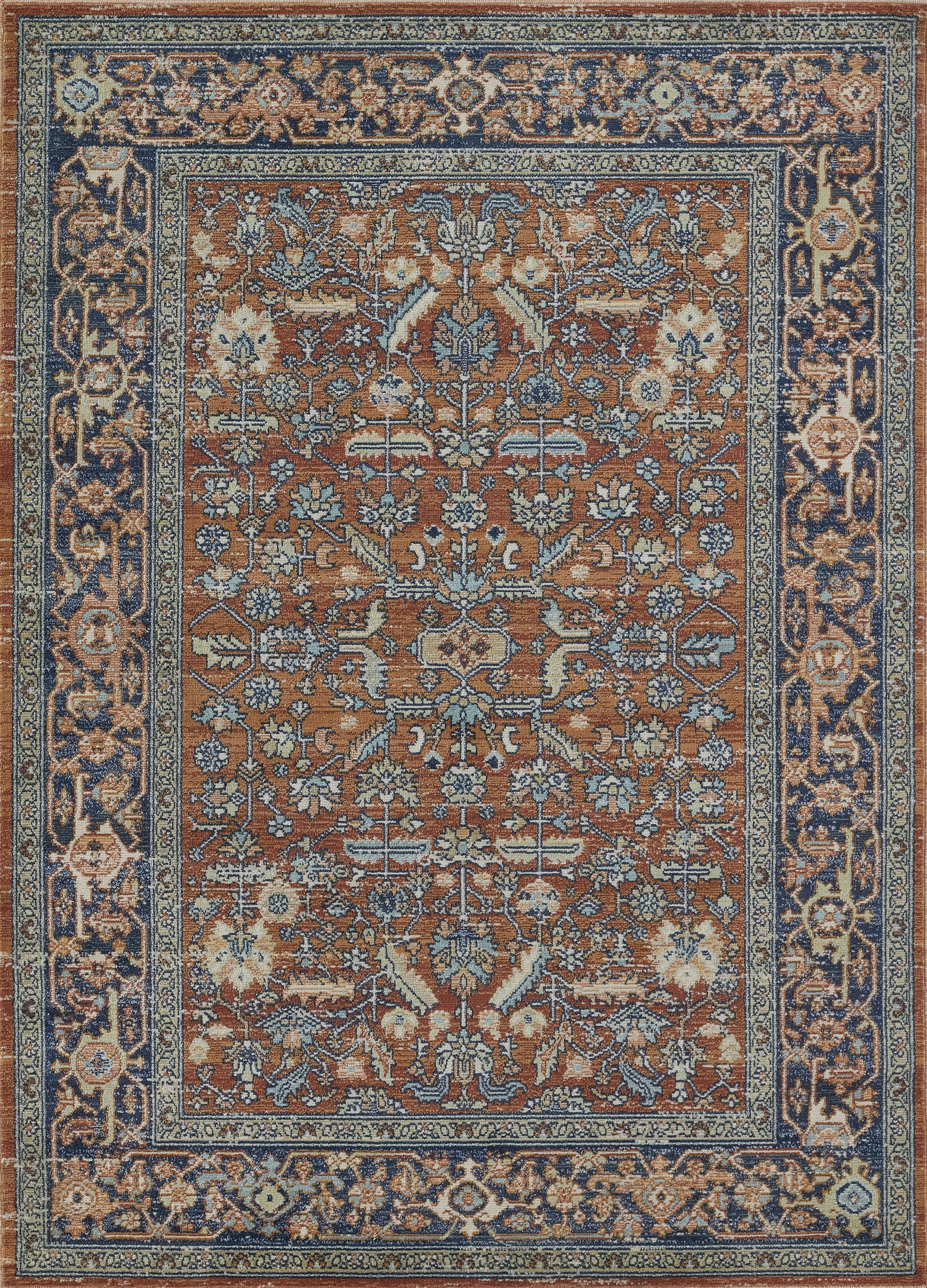 Momeni Lillihan Traditional Copper Area Rug 4' X 6' - Walmart.com