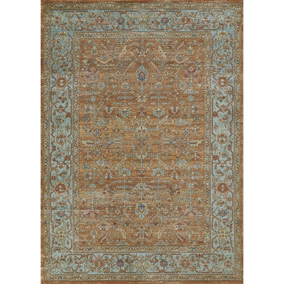 Momeni Lillihan Traditional Orange Area Rug 4' X 6'