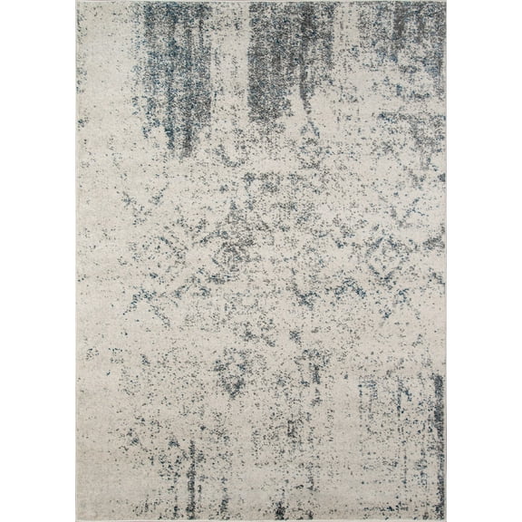 Momeni Rugs Loft Collection, Contemporary Area Rug, 5'3" x 7'6", Ivory