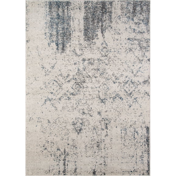Momeni Loft Abstract Transitional Area Rugs, Blue, 2'x3'