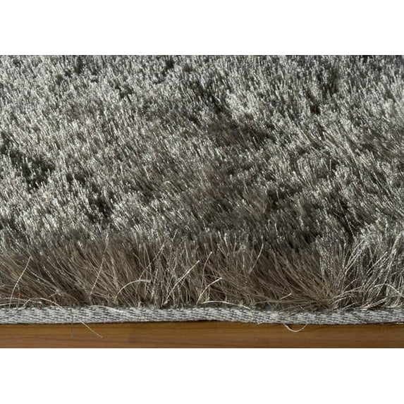 Momeni Luster Shag 5' X 7' Contemporary Hand Tufted Rug in Gray