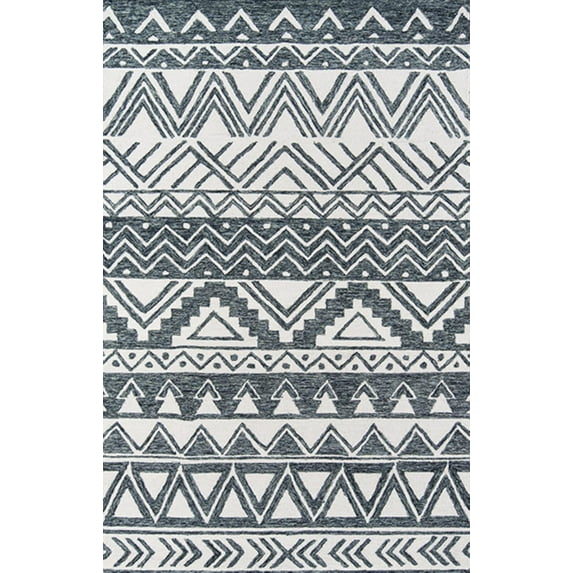 Momeni Mallorca Geometric Contemporary Area Rugs, Black